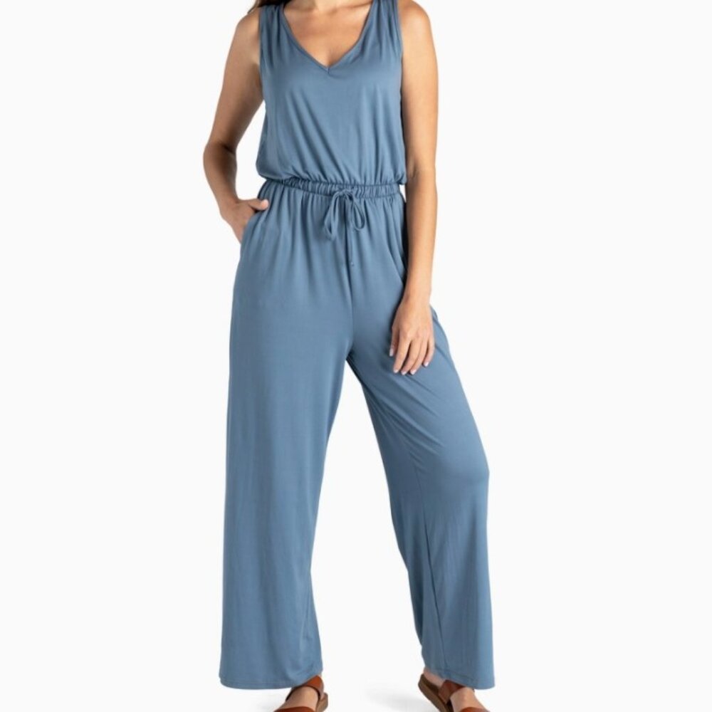Allthreads Vineyard Jumpsuit Cerulean Blue Medium (8-10)